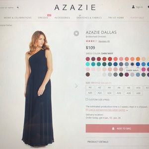 Azazie Bridesmaid Dallas Dress